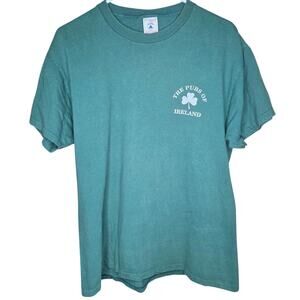Vintage Pubs of Ireland green t-shirt size large single stitch The Emerald Isle